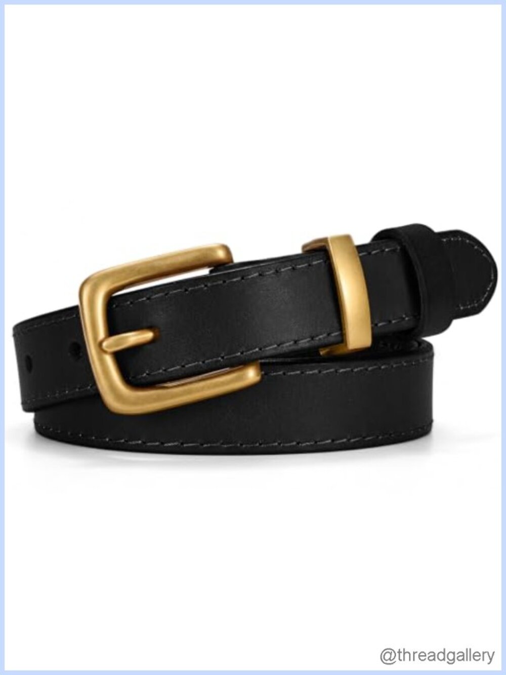 Womens Genuine Leather Belt for Jeans Pants 0.91 Vintage Full Grain Thin Skinny